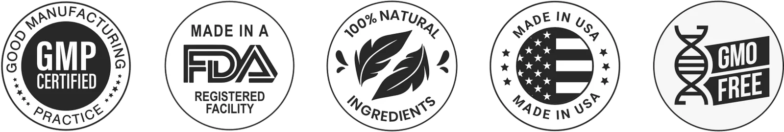 ProvaDent GMP certified, FDA-registered facility, natural ingredients, made in USA, GMO free